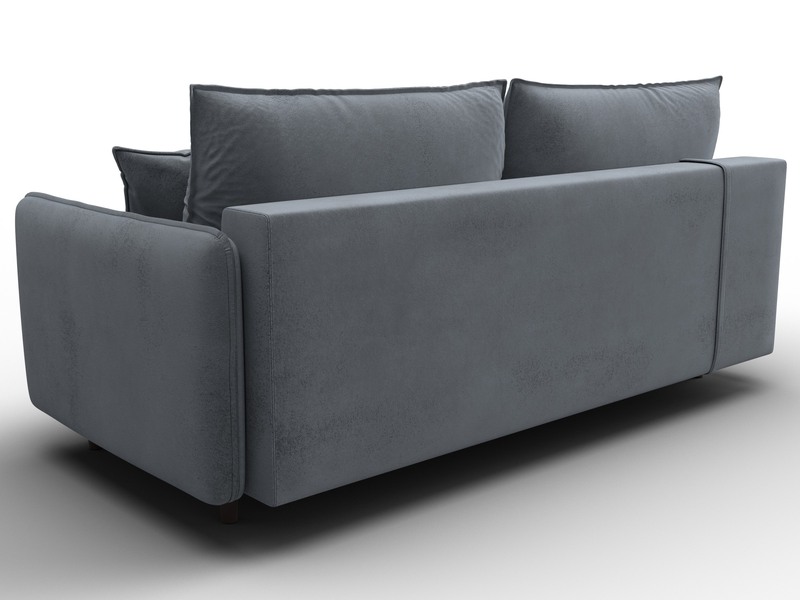 Диван прямой Лига-064 НПБ, Велюр, TOWER 10 серый