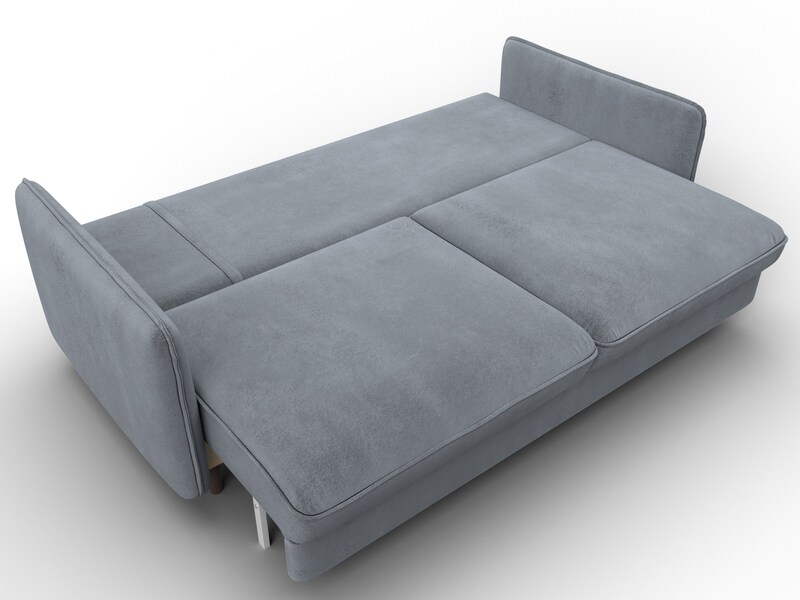 Диван прямой Лига-064 НПБ, Велюр, TOWER 10 серый