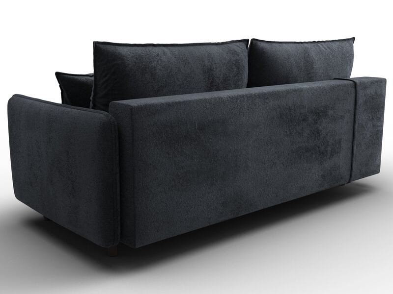 Диван прямой Лига-064 НПБ, Велюр, TOWER 11 темно-серый