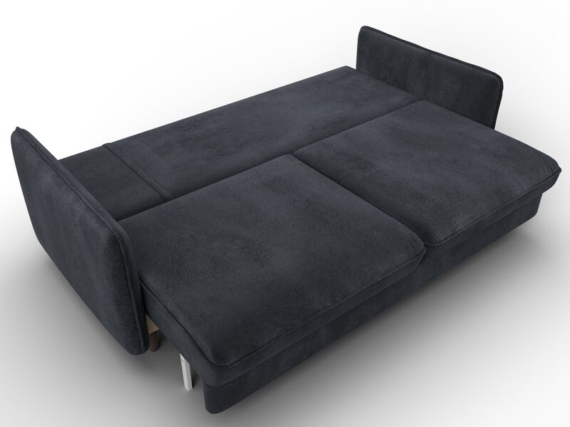 Диван прямой Лига-064 НПБ, Велюр, TOWER 11 темно-серый