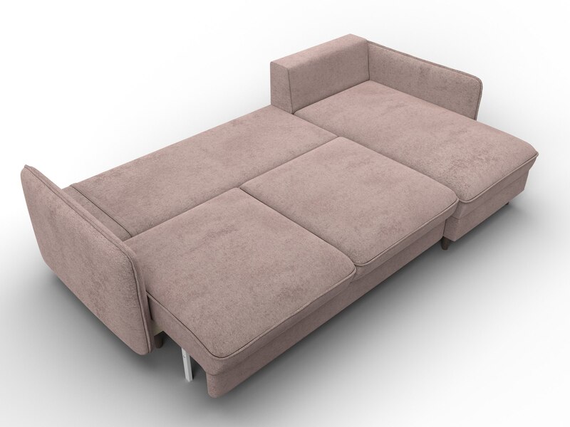 Диван угловой Лига-064 НПБ угол универсальный, Велюр, TOWER 05 бежевый