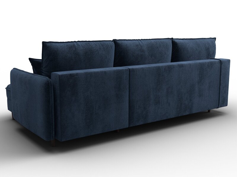 Диван угловой Лига-064 НПБ угол универсальный, Велюр, TOWER 13 синий