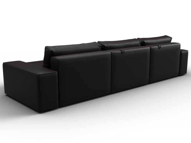 Диван угловой Лига-074 угол универсальный, Экокожа, GRIFON 12 коричневый