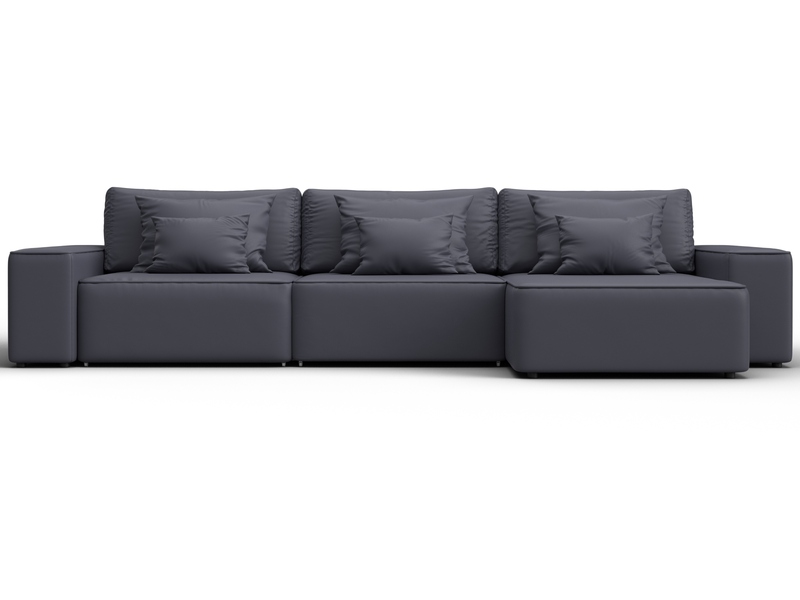 Диван угловой Лига-074 угол универсальный, Экокожа, GRIFON 15 серый