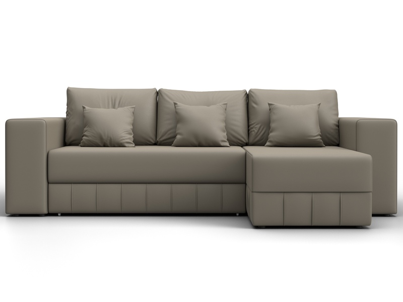 Диван угловой Лига-076 угол универсальный, Экокожа, GRIFON 04 бежевый