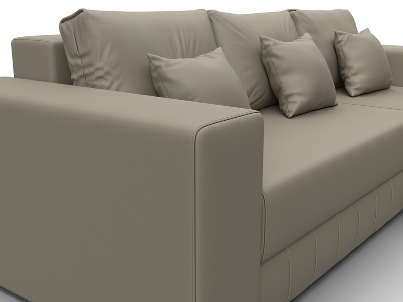 Диван угловой Лига-076 угол универсальный, Экокожа, GRIFON 04 бежевый