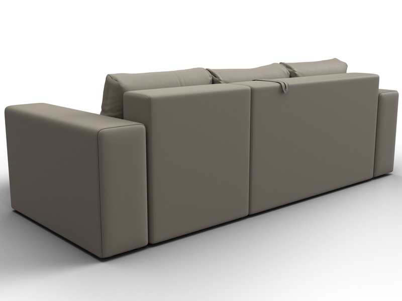 Диван угловой Лига-076 угол универсальный, Экокожа, GRIFON 04 бежевый