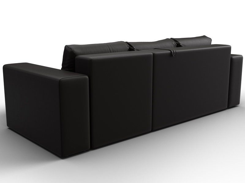 Диван угловой Лига-076 угол универсальный, Экокожа, GRIFON 12 коричневый