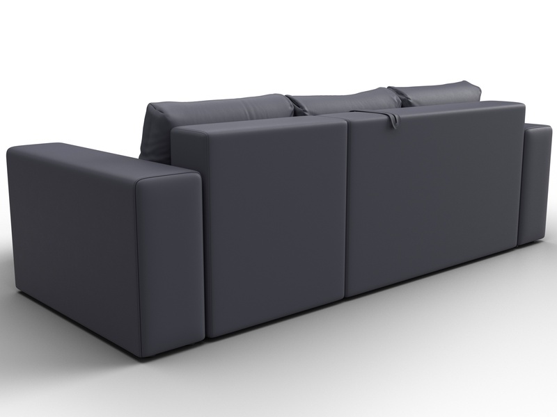 Диван угловой Лига-076 угол универсальный, Экокожа, GRIFON 15 серый