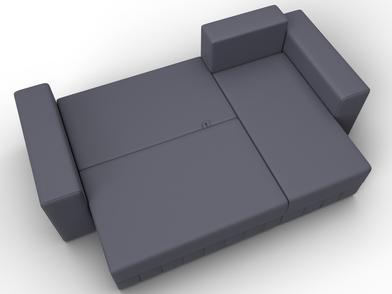 Диван угловой Лига-076 угол универсальный, Экокожа, GRIFON 15 серый