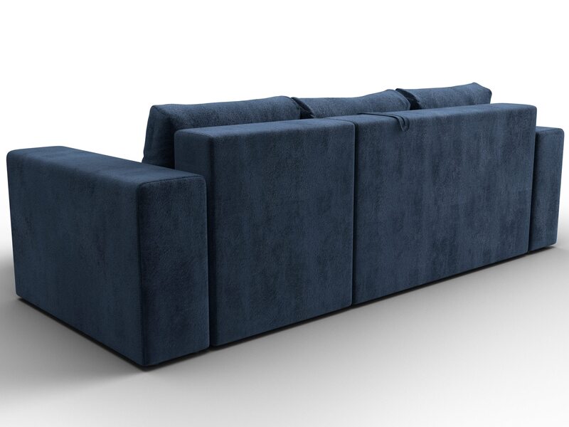 Диван угловой Лига-076 угол универсальный, Велюр, TOWER 13 синий