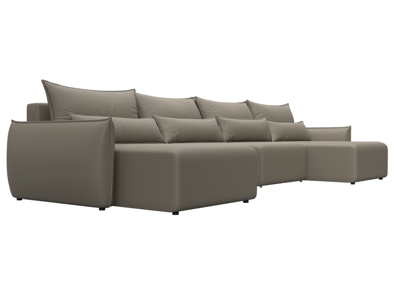 Диван П-образный Лига-051 НПБ Лонг, Экокожа, GRIFON 04 бежевый