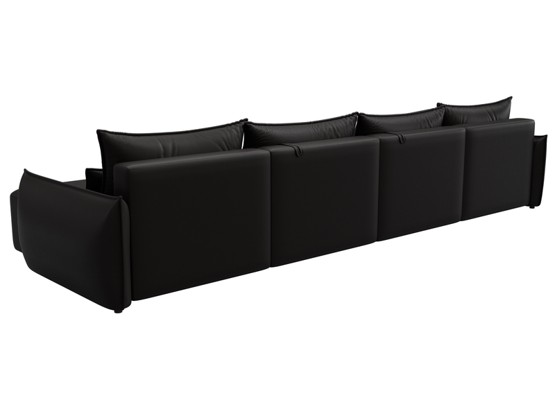 Диван П-образный Лига-051 НПБ Лонг, Экокожа, GRIFON 12 коричневый