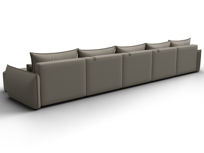 Диван П-образный Лига-051 НПБ МегаЛонг, Экокожа, GRIFON 04 бежевый