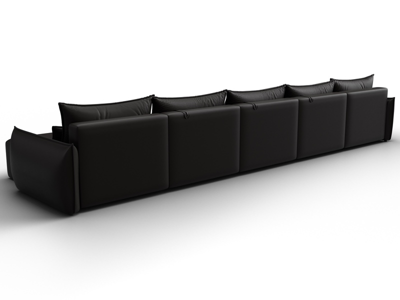 Диван П-образный Лига-051 НПБ МегаЛонг, Экокожа, GRIFON 12 коричневый