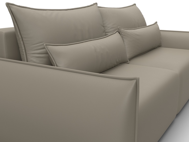 Диван прямой Лига-051 НПБ, Экокожа, GRIFON 04 бежевый