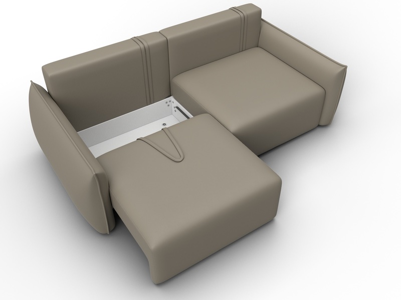 Диван прямой Лига-051 НПБ, Экокожа, GRIFON 04 бежевый