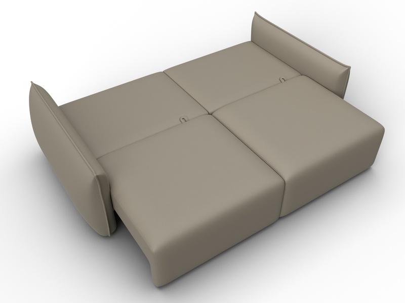 Диван прямой Лига-051 НПБ, Экокожа, GRIFON 04 бежевый