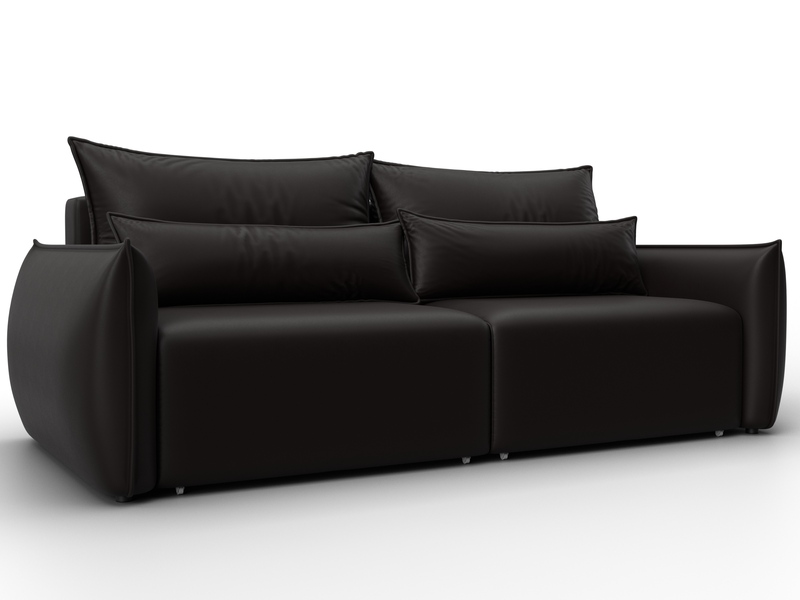 Диван прямой Лига-051 НПБ, Экокожа, GRIFON 12 коричневый