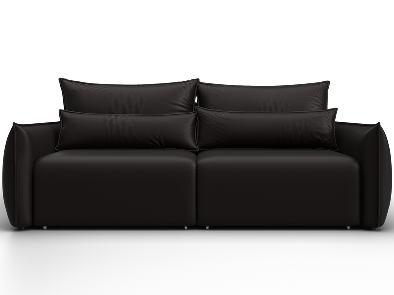 Диван прямой Лига-051 НПБ, Экокожа, GRIFON 12 коричневый