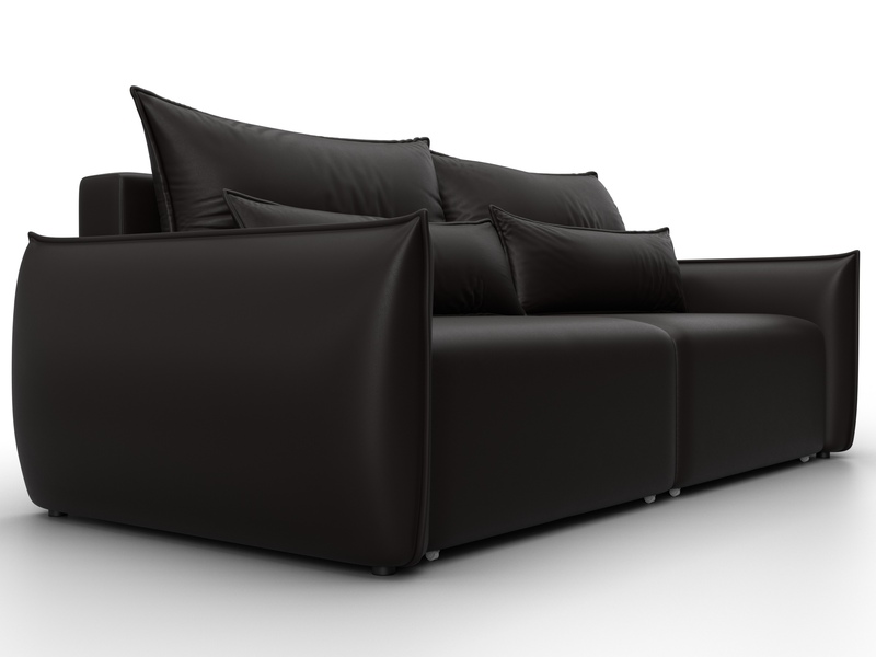 Диван прямой Лига-051 НПБ, Экокожа, GRIFON 12 коричневый