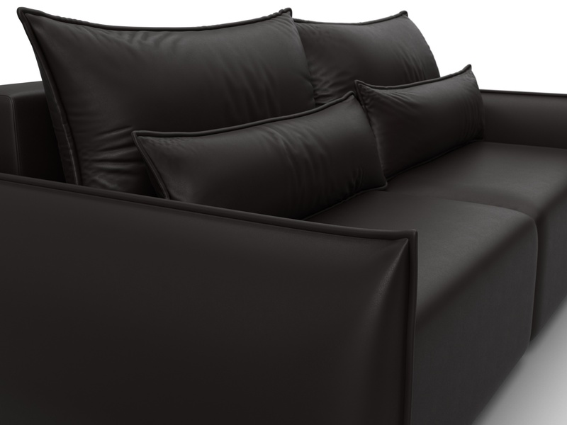 Диван прямой Лига-051 НПБ, Экокожа, GRIFON 12 коричневый