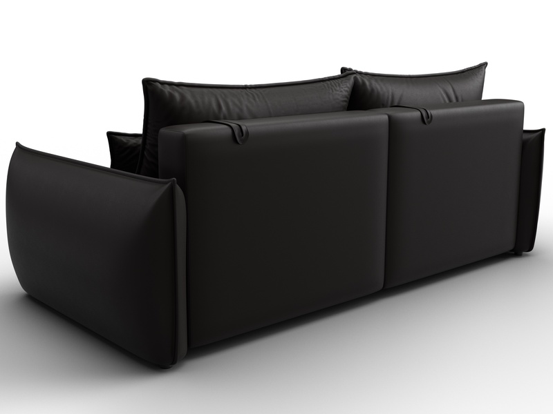 Диван прямой Лига-051 НПБ, Экокожа, GRIFON 12 коричневый