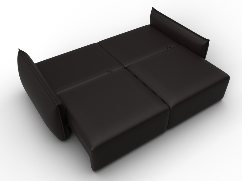 Диван прямой Лига-051 НПБ, Экокожа, GRIFON 12 коричневый