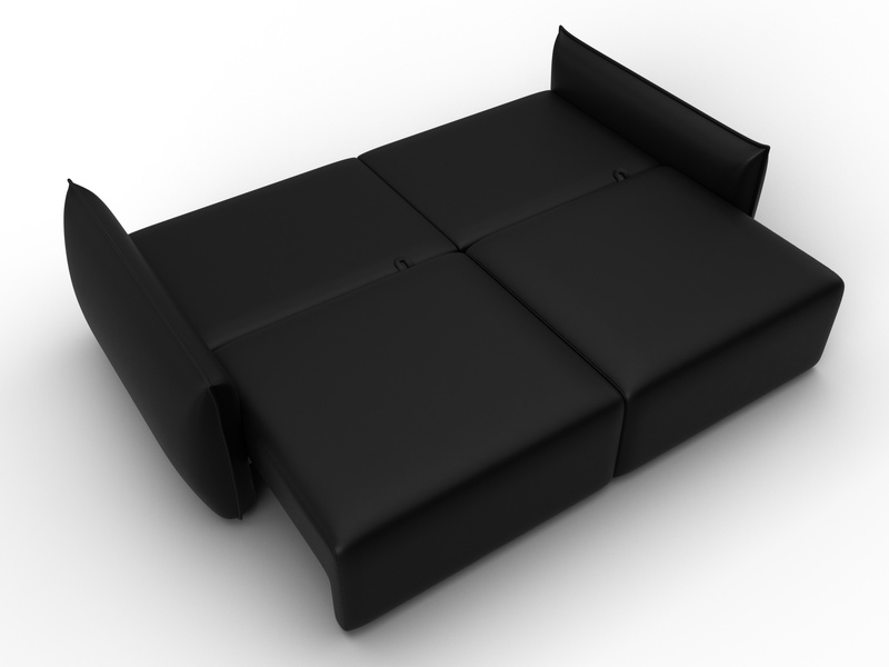 Диван прямой Лига-051 НПБ, Экокожа, GRIFON 18 черный