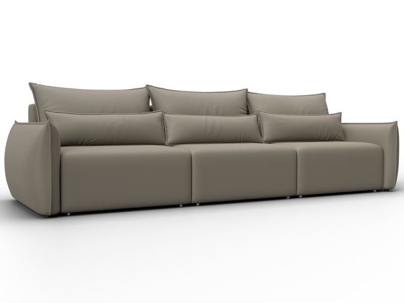 Диван прямой Лига-051 НПБ Лонг, Экокожа, GRIFON 04 бежевый