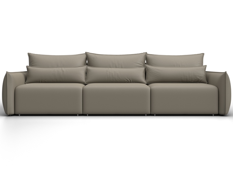 Диван прямой Лига-051 НПБ Лонг, Экокожа, GRIFON 04 бежевый