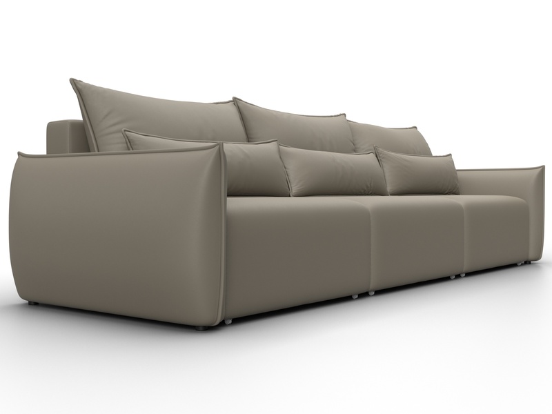 Диван прямой Лига-051 НПБ Лонг, Экокожа, GRIFON 04 бежевый