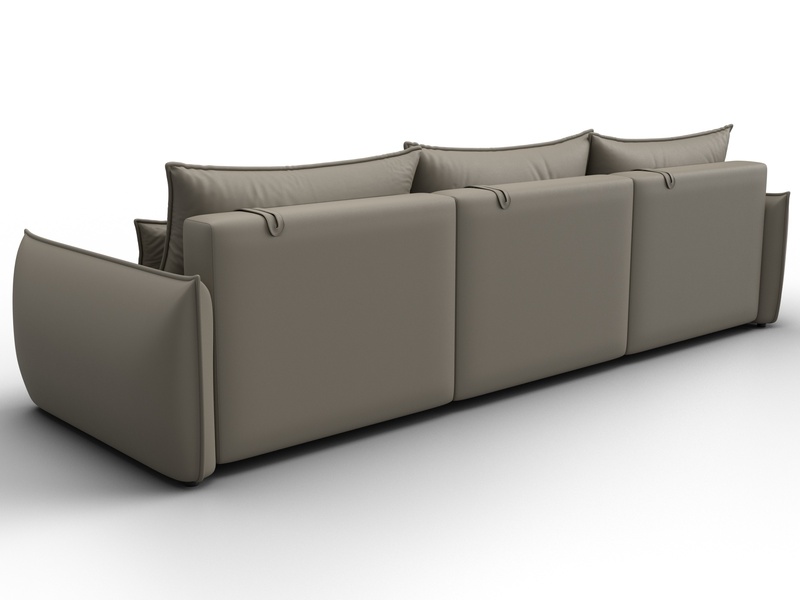 Диван прямой Лига-051 НПБ Лонг, Экокожа, GRIFON 04 бежевый