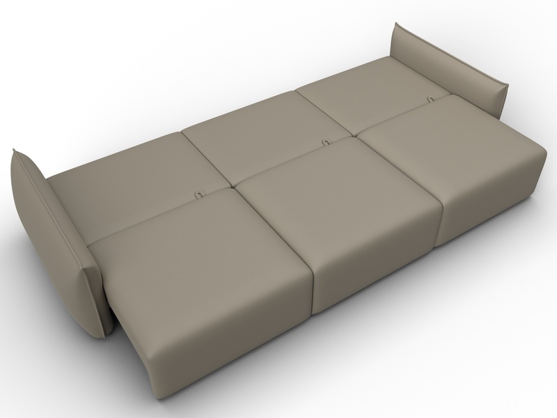 Диван прямой Лига-051 НПБ Лонг, Экокожа, GRIFON 04 бежевый