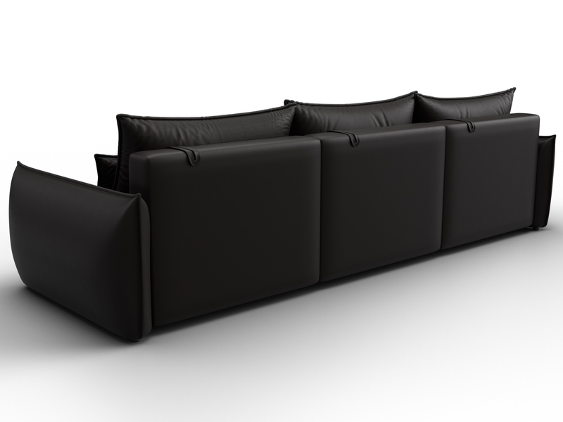 Диван прямой Лига-051 НПБ Лонг, Экокожа, GRIFON 12 коричневый