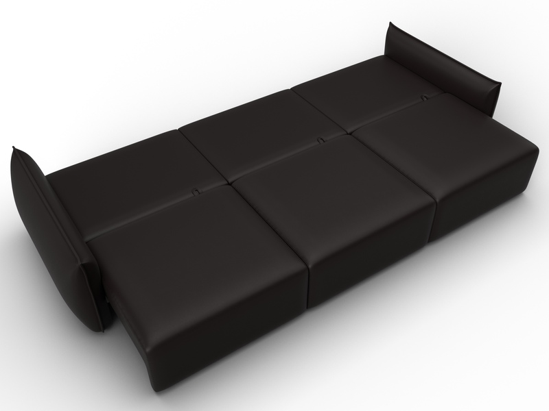 Диван прямой Лига-051 НПБ Лонг, Экокожа, GRIFON 12 коричневый