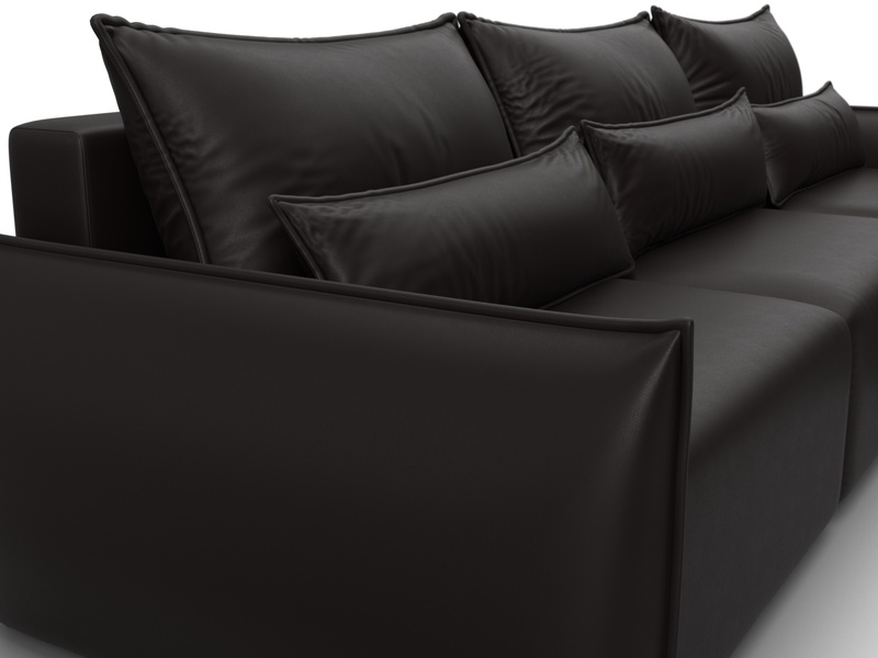 Диван угловой Лига-051 НПБ Лонг угол универсальный, Экокожа, GRIFON 12 коричневый