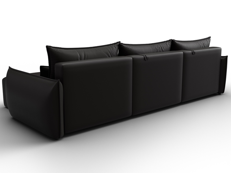 Диван угловой Лига-051 НПБ Лонг угол универсальный, Экокожа, GRIFON 12 коричневый