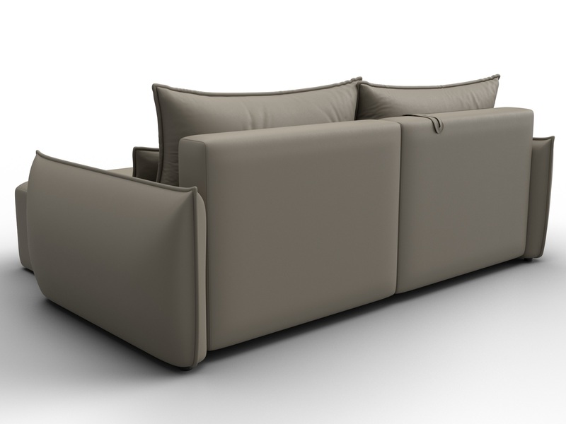 Диван угловой Лига-051 НПБ угол универсальный, Экокожа, GRIFON 04 бежевый