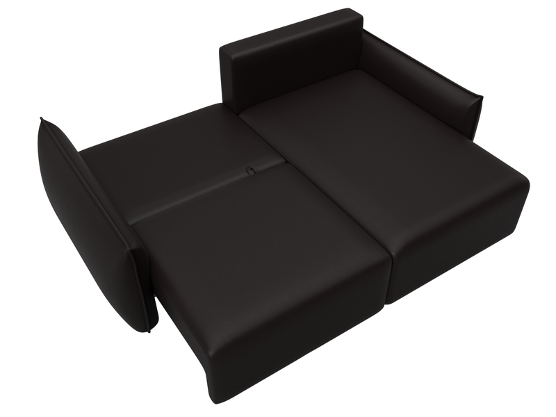 Диван угловой Лига-051 НПБ угол универсальный, Экокожа, GRIFON 12 коричневый