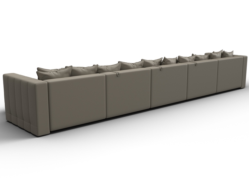 Диван П-образный Лига-052 НПБ МегаЛонг, Экокожа, GRIFON 04 бежевый