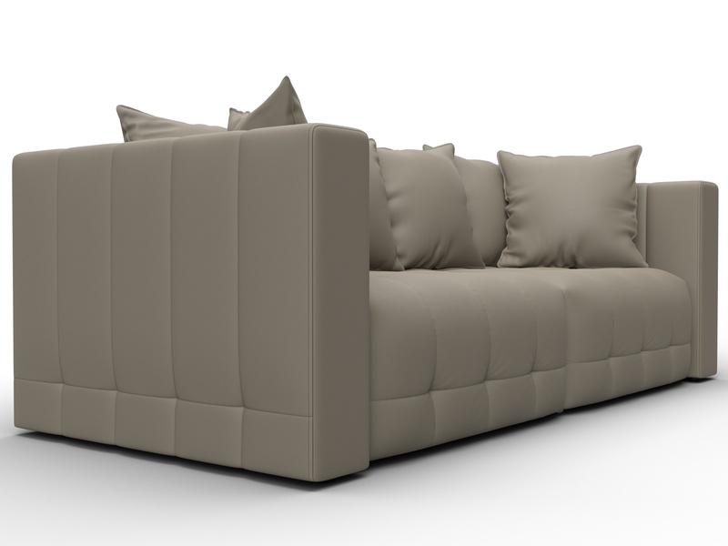 Диван прямой Лига-052 НПБ, Экокожа, GRIFON 04 бежевый