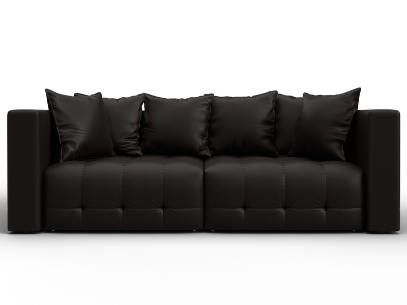 Диван прямой Лига-052 НПБ, Экокожа, GRIFON 12 коричневый