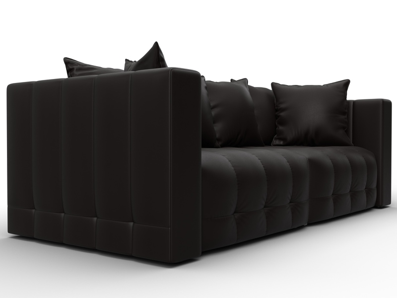 Диван прямой Лига-052 НПБ, Экокожа, GRIFON 12 коричневый