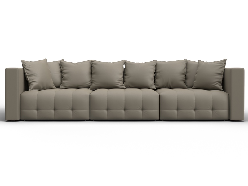 Диван прямой Лига-052 НПБ Лонг, Экокожа, GRIFON 04 бежевый