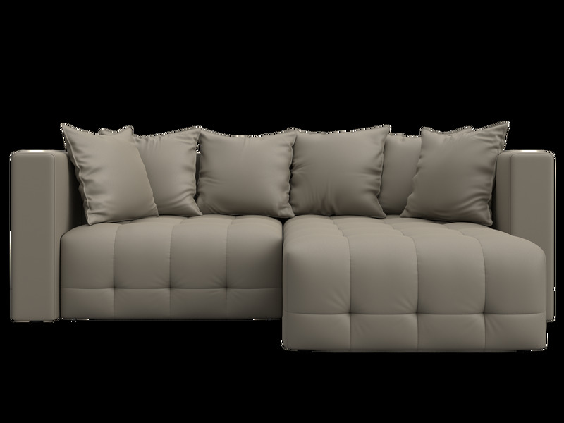 Диван угловой Лига-052 НПБ угол универсальный, Экокожа, GRIFON 04 бежевый