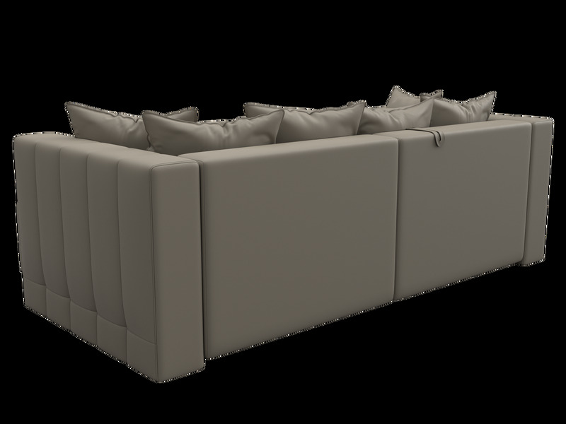 Диван угловой Лига-052 НПБ угол универсальный, Экокожа, GRIFON 04 бежевый