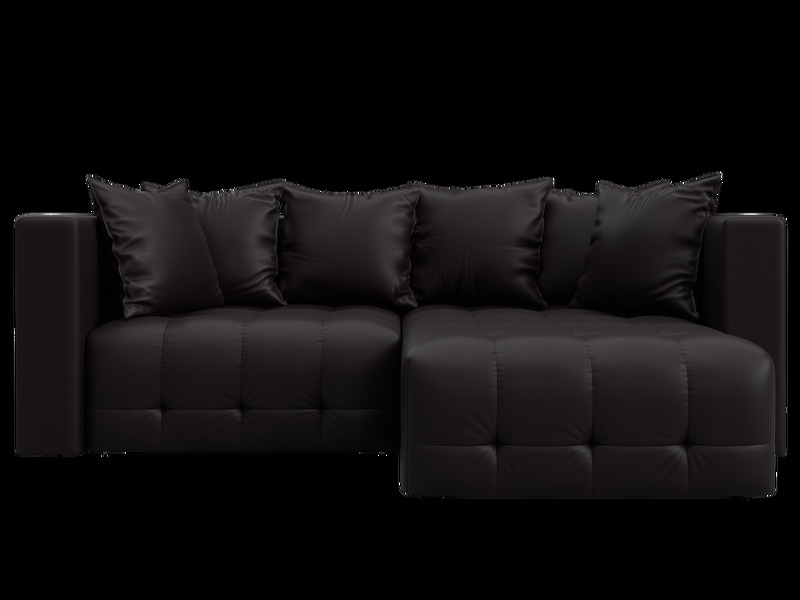 Диван угловой Лига-052 НПБ угол универсальный, Экокожа, GRIFON 12 коричневый