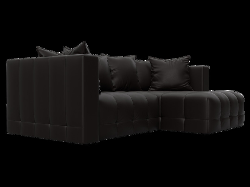 Диван угловой Лига-052 НПБ угол универсальный, Экокожа, GRIFON 12 коричневый