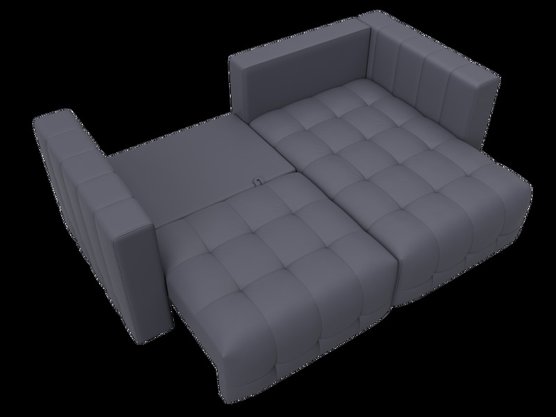 Диван угловой Лига-052 НПБ угол универсальный, Экокожа, GRIFON 15 серый